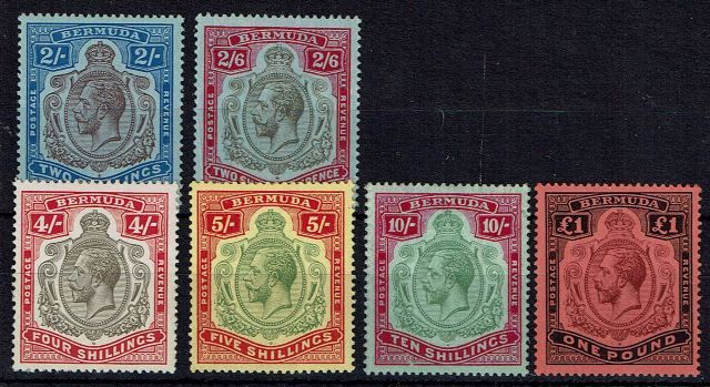 Image of Bermuda SG 51b/55 LMM British Commonwealth Stamp